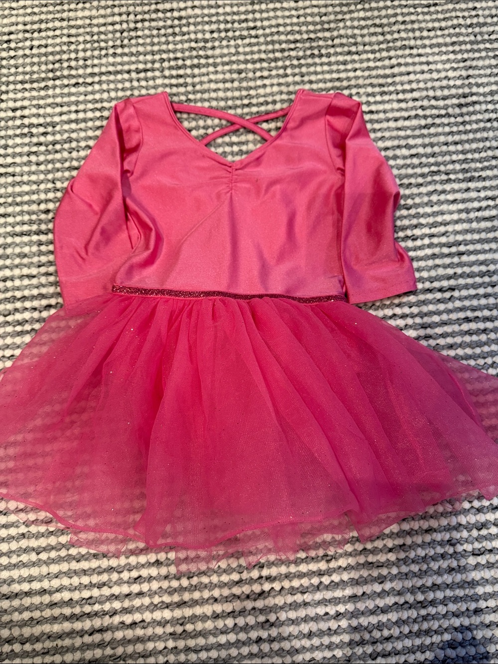 H&M Hot Pink Tulle Ballet Dress with Crisscross Back